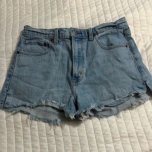 Abercrombie & Fitch Blue Jean Shorts Distressed Style